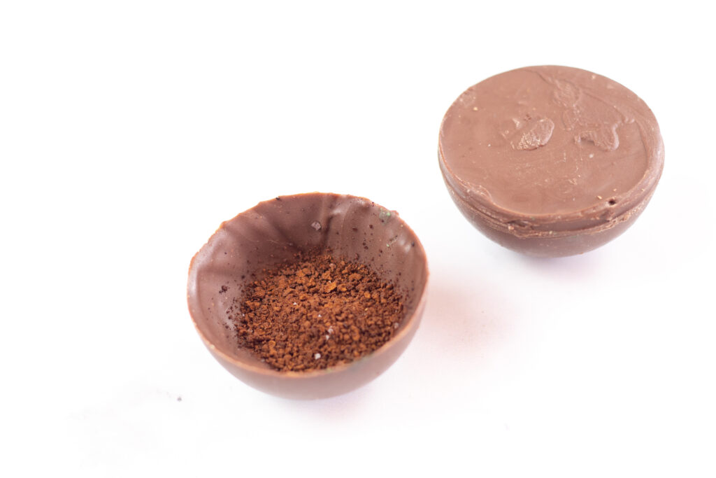 Irish Coffee Hot Chocolate Bombs process