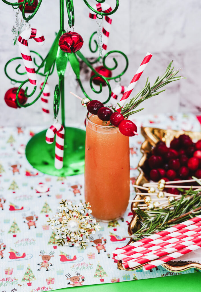 Cranberry Orange Christmas Mimosas