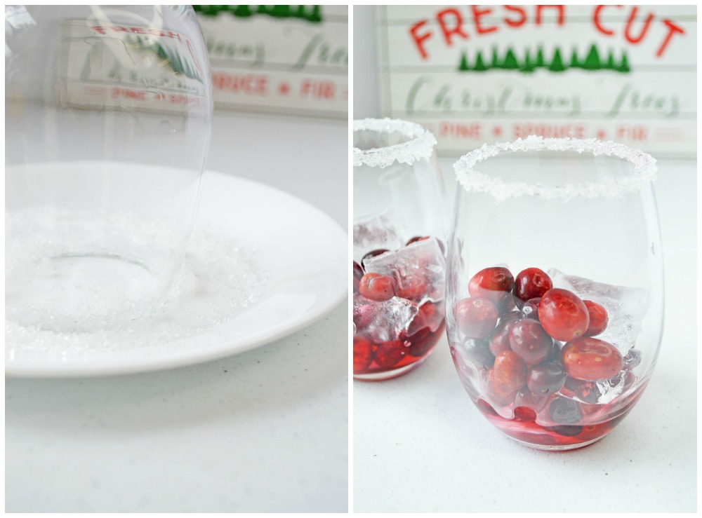 Frosted Cranberry Vodka Cocktail