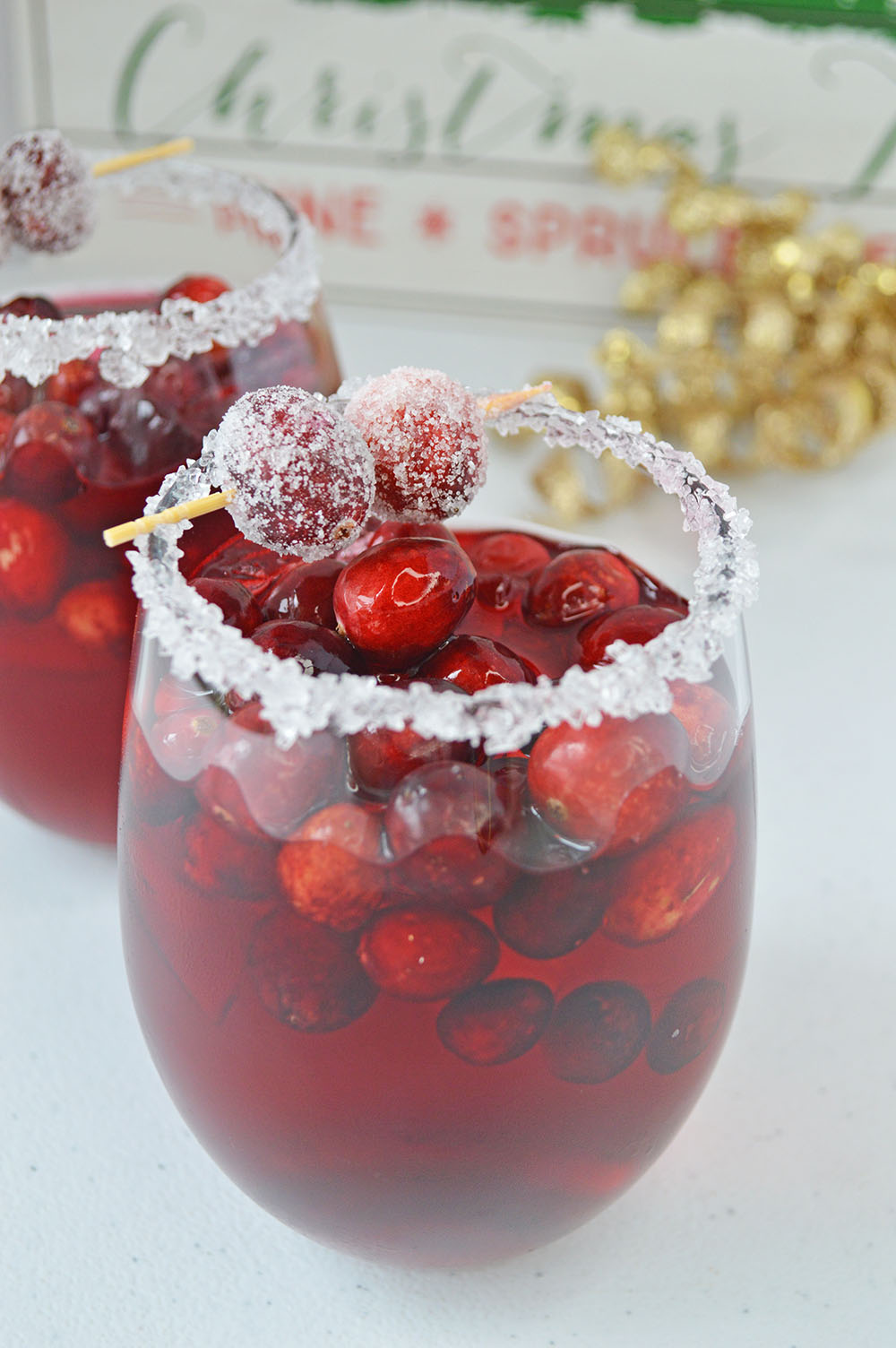Frosted Cranberry Vodka Cocktail