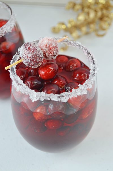 Frosted Cranberry Vodka Cocktail