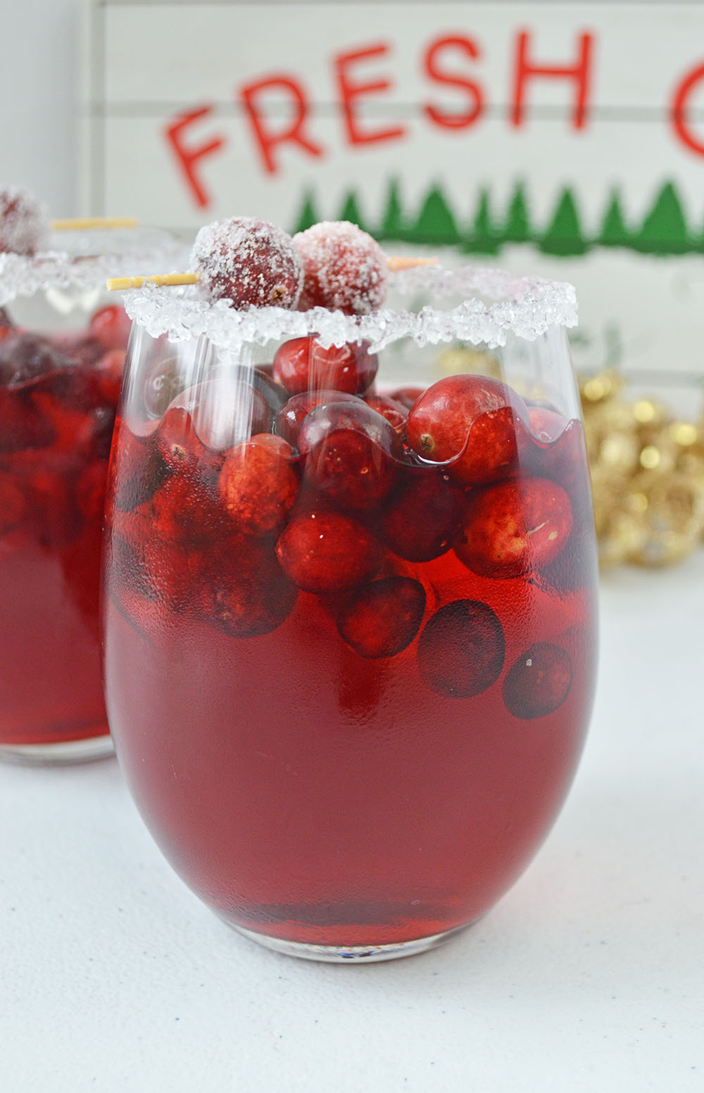 Frosted Cranberry Vodka Cocktail