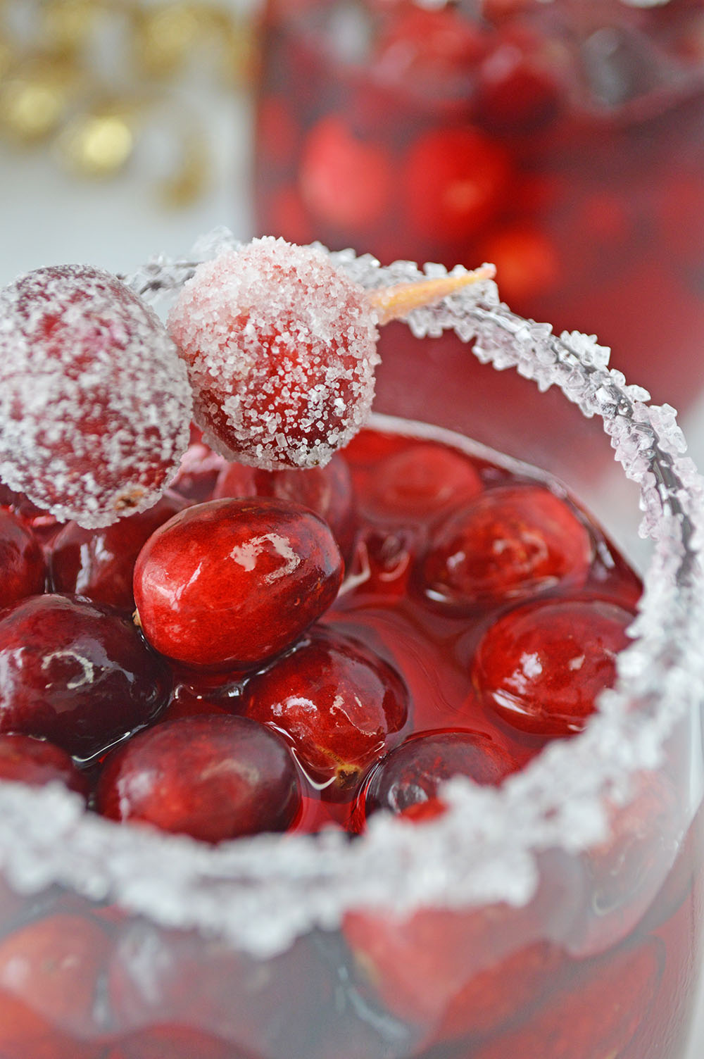 Frosted Cranberry Vodka Cocktail