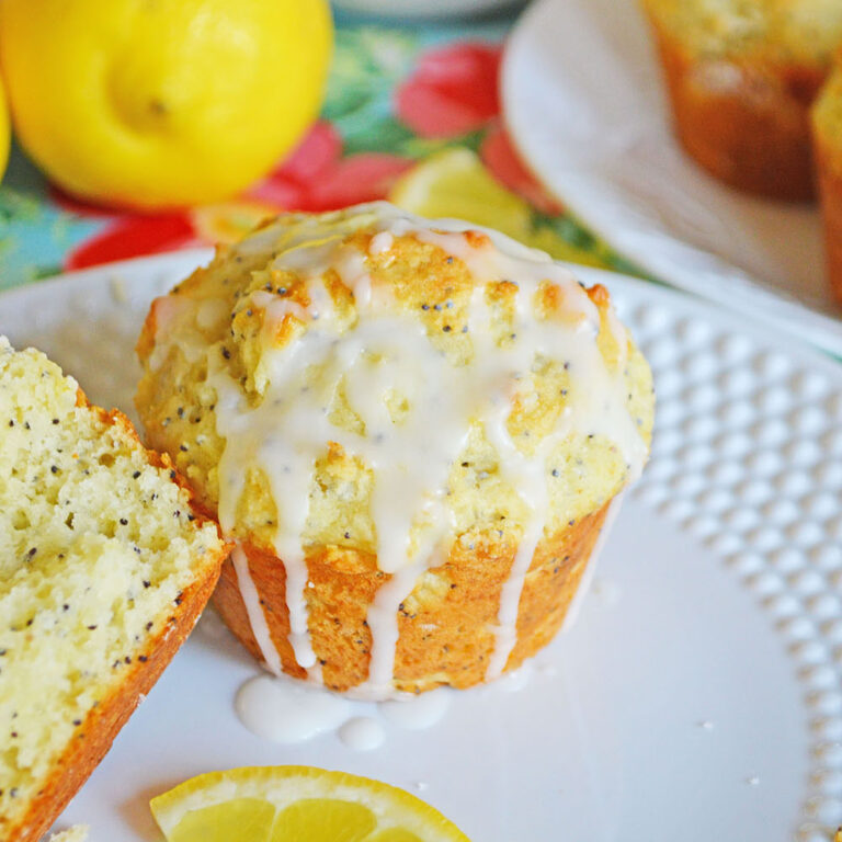 Lemon Poppy Seed Muffins with Lemon Glaze