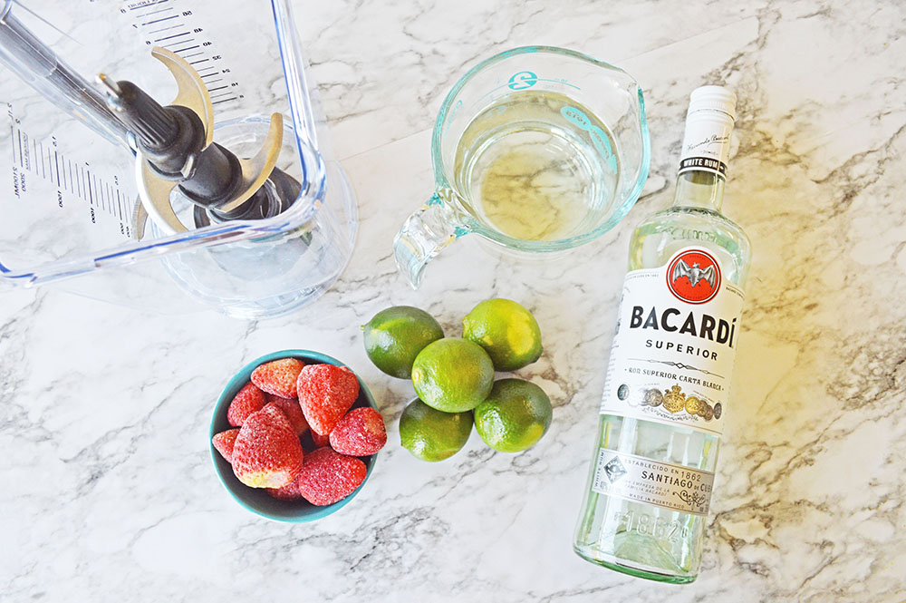 Frozen Strawberry Daiquiri with Bacardi ingredients