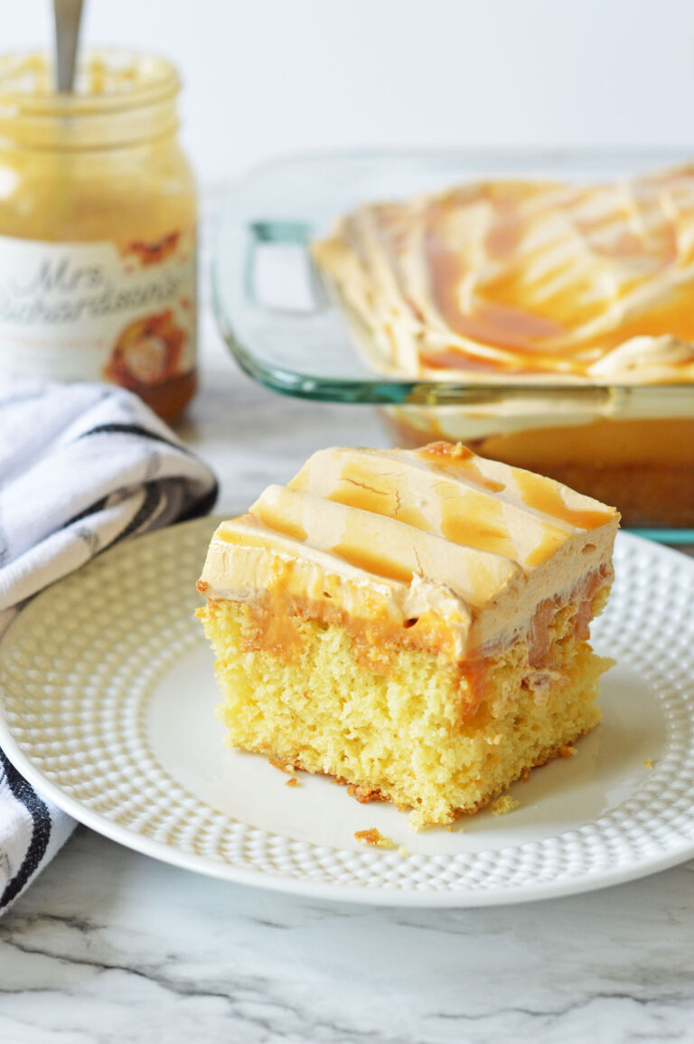 Easy Butterscotch Poke Cake