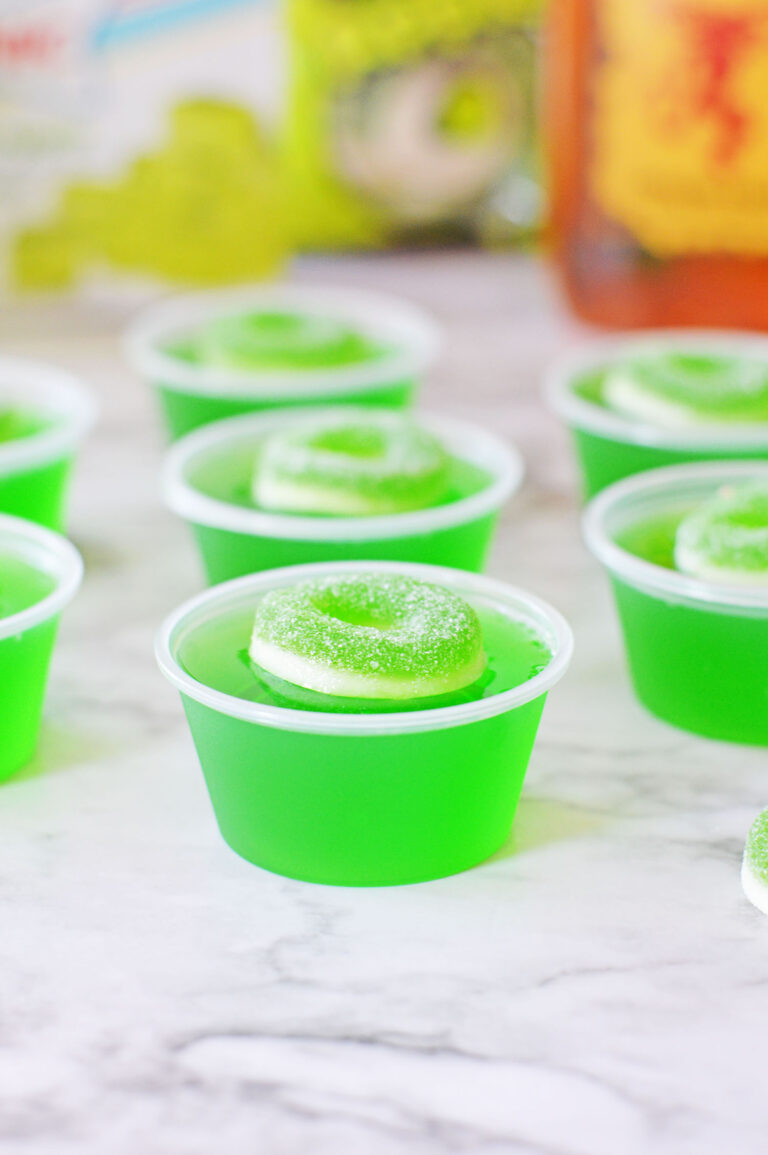 Green Apple Fireball Jello Shots