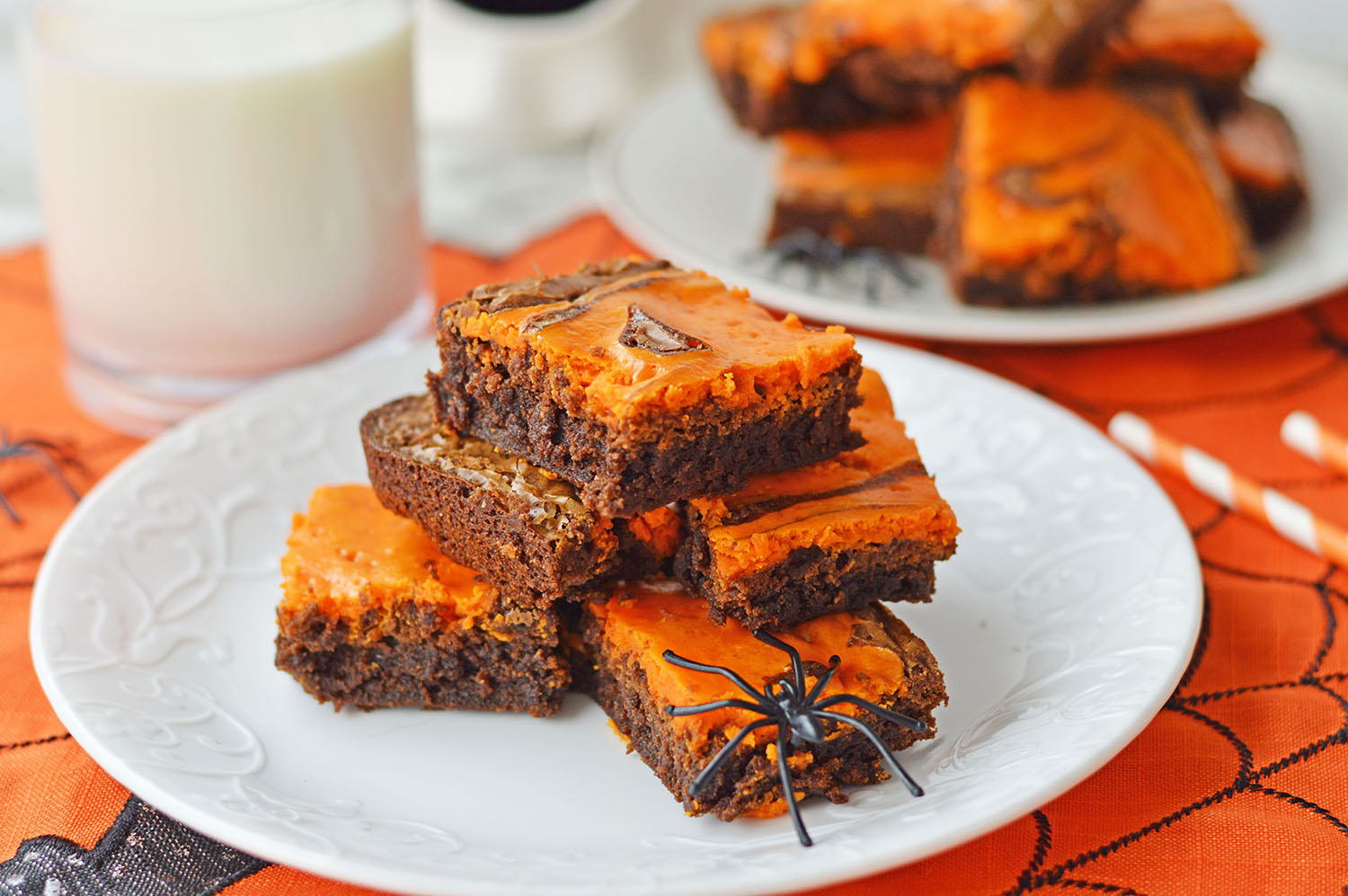 Halloween Cheesecake Brownies