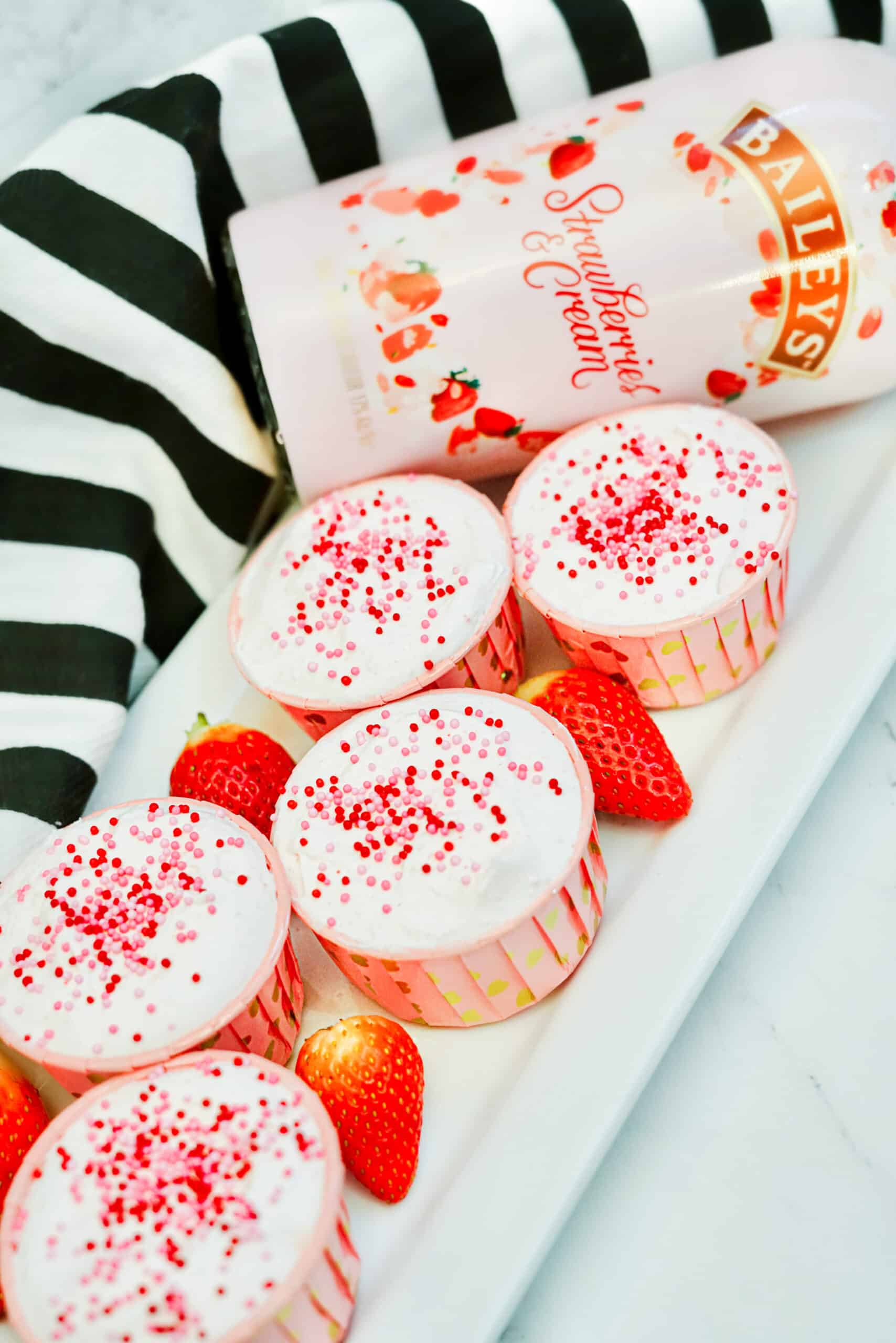 Strawberry Milkshake Pudding Shots