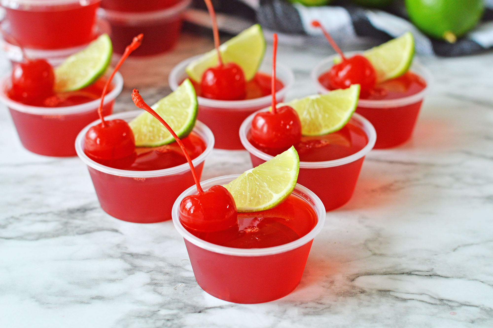 Cherry Limeade Jello Shots