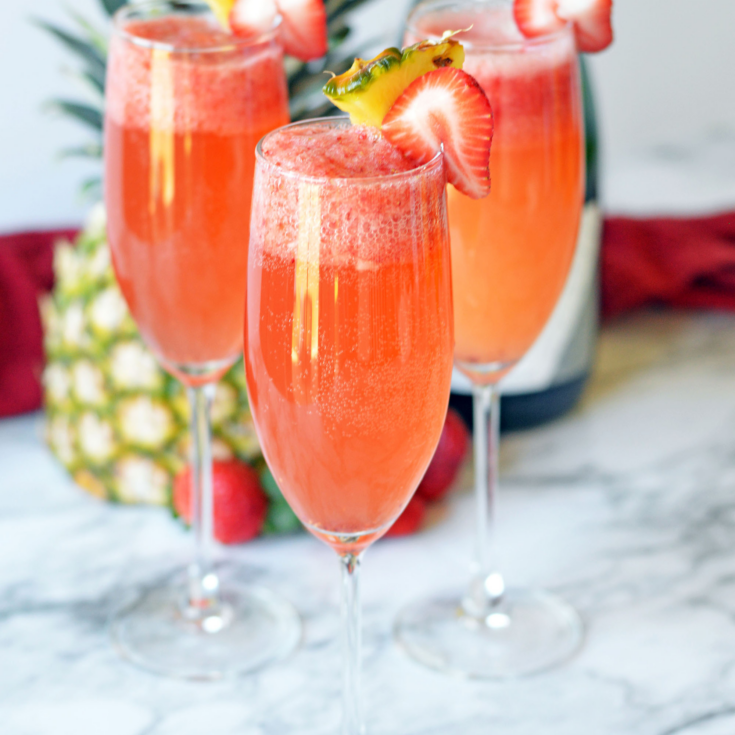 Strawberry Pineapple Mimosa