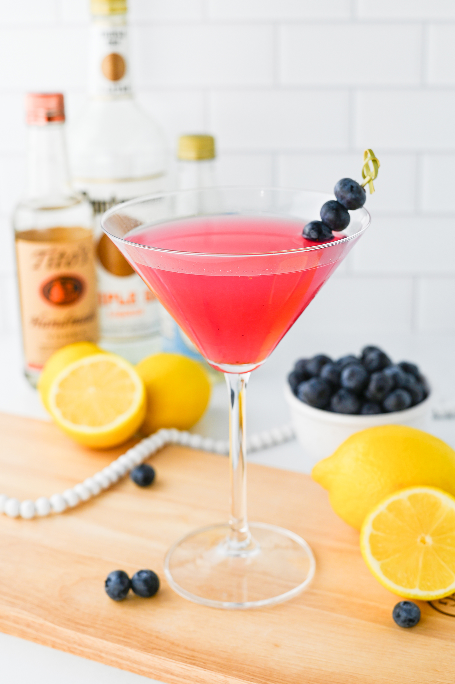 Blueberry Lemon Drop Martini